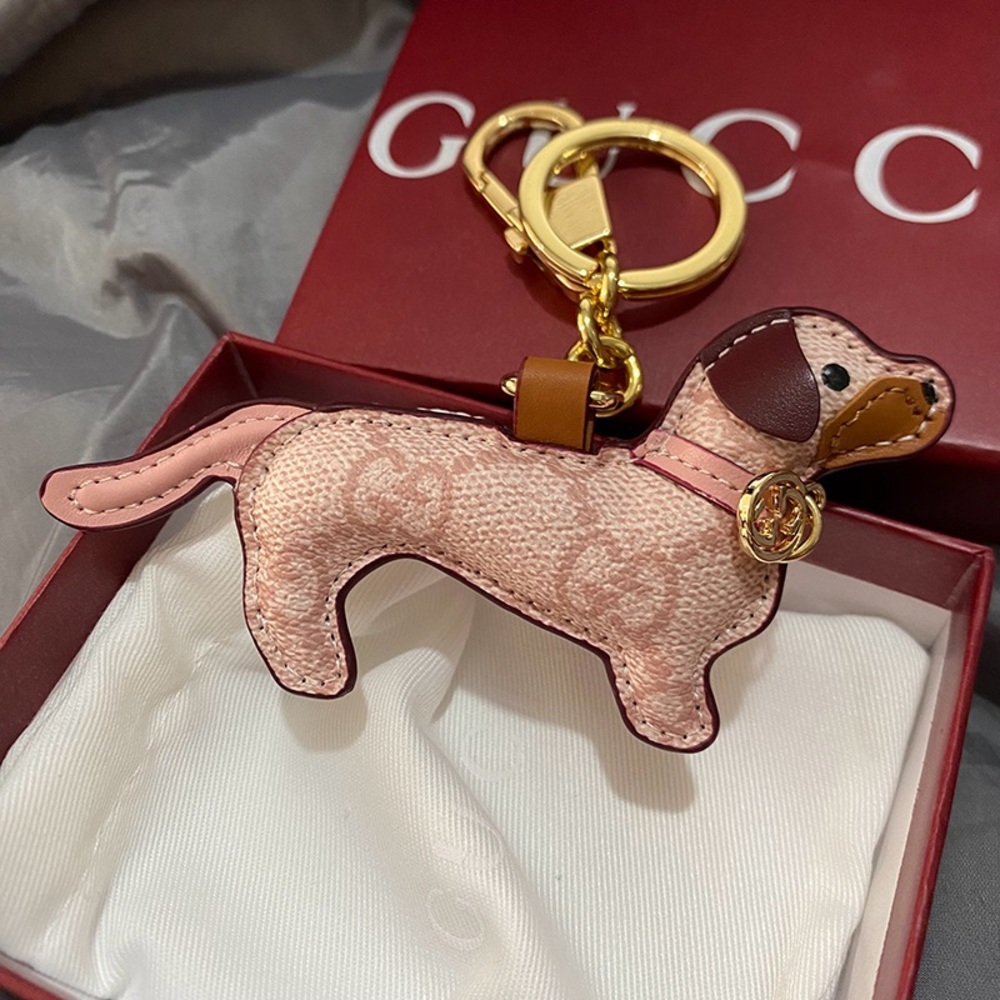 Gucci Pink Dachshund Keychain